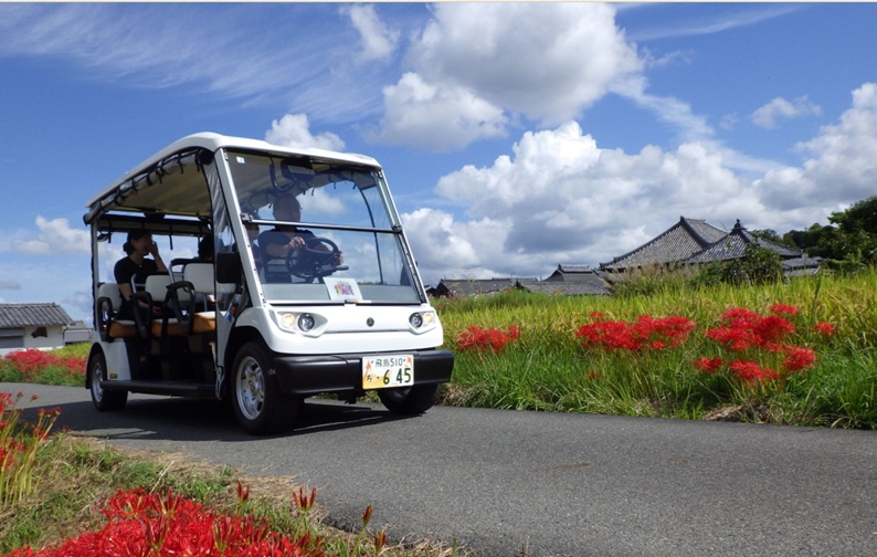 グリーンスローモビリティで巡る飛鳥の歴史クルーズ